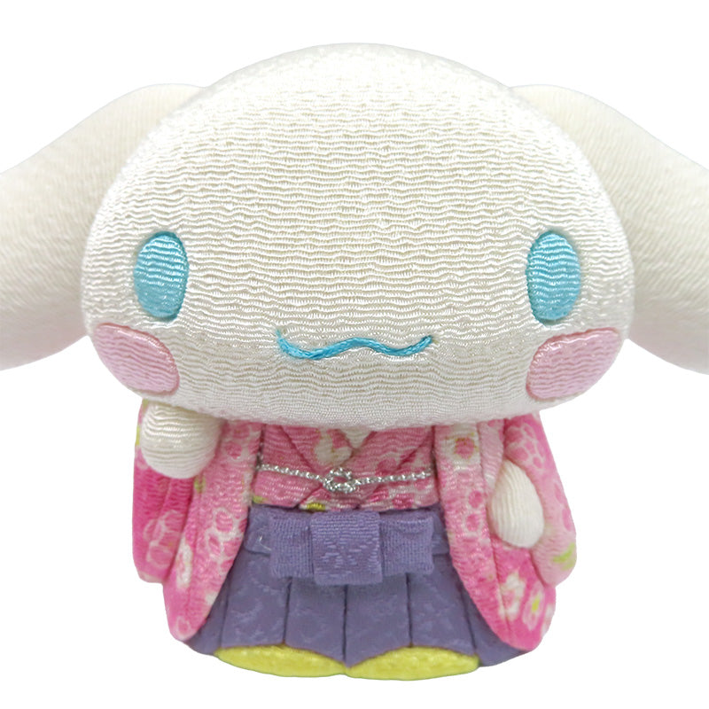 木目込み人形　招きシナモロール　桃　cinnamoroll