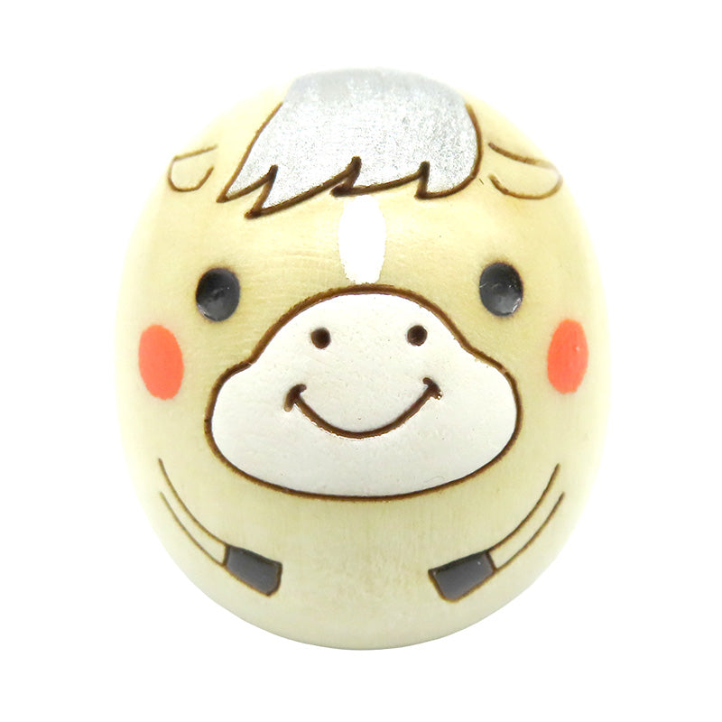 干支うま(白色)　午　たまごこけし