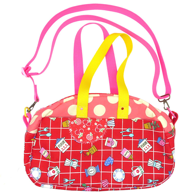 ボストンバッグM　(ピンクのゾウ)