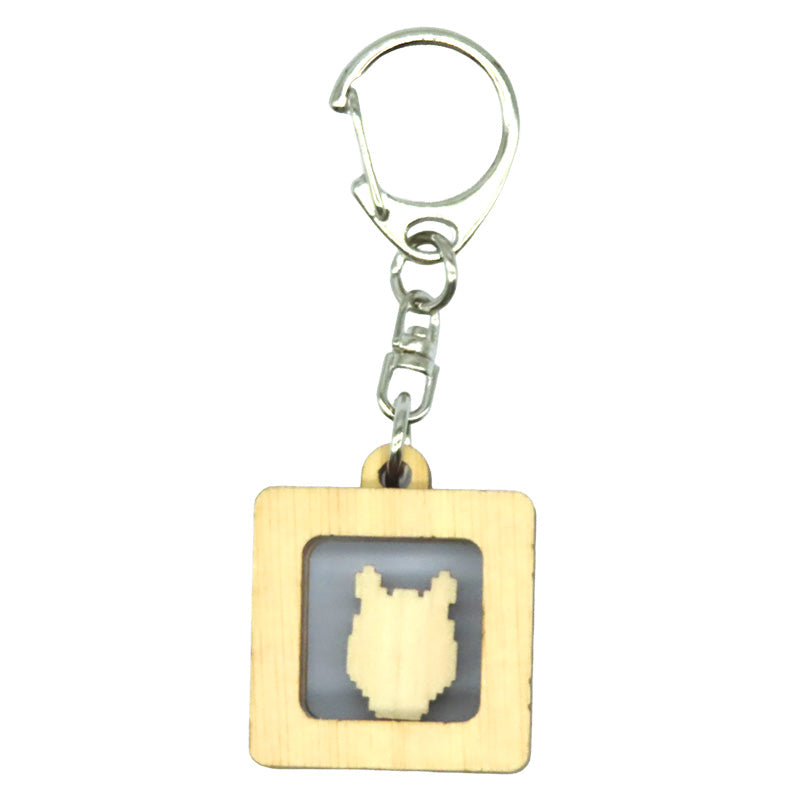 カクカクどうぶつキーホルダー　1粒【ウマ：茶】