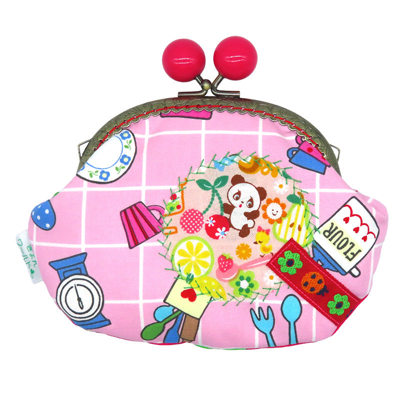 がま口ポーチミニ（パンダ）