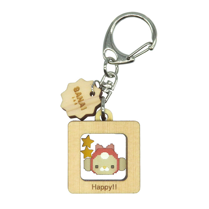 当店限定★Happy!! カクカクキーホルダー【くるみ×赤】