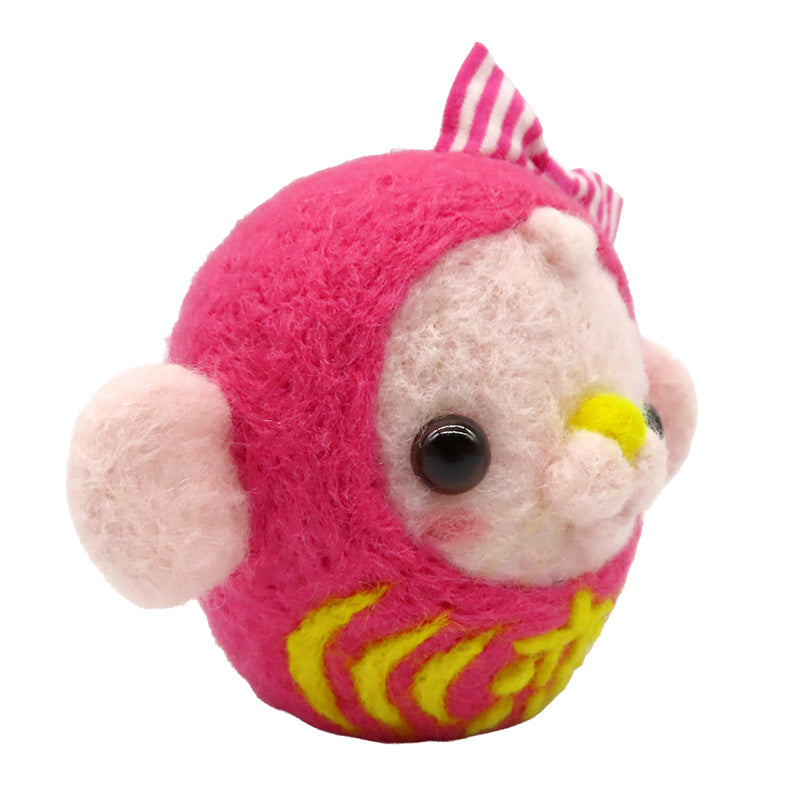 くるみちゃんだるま　ピンク「恋」