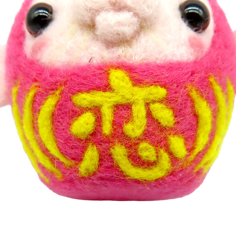 くるみちゃんだるま　ピンク「恋」