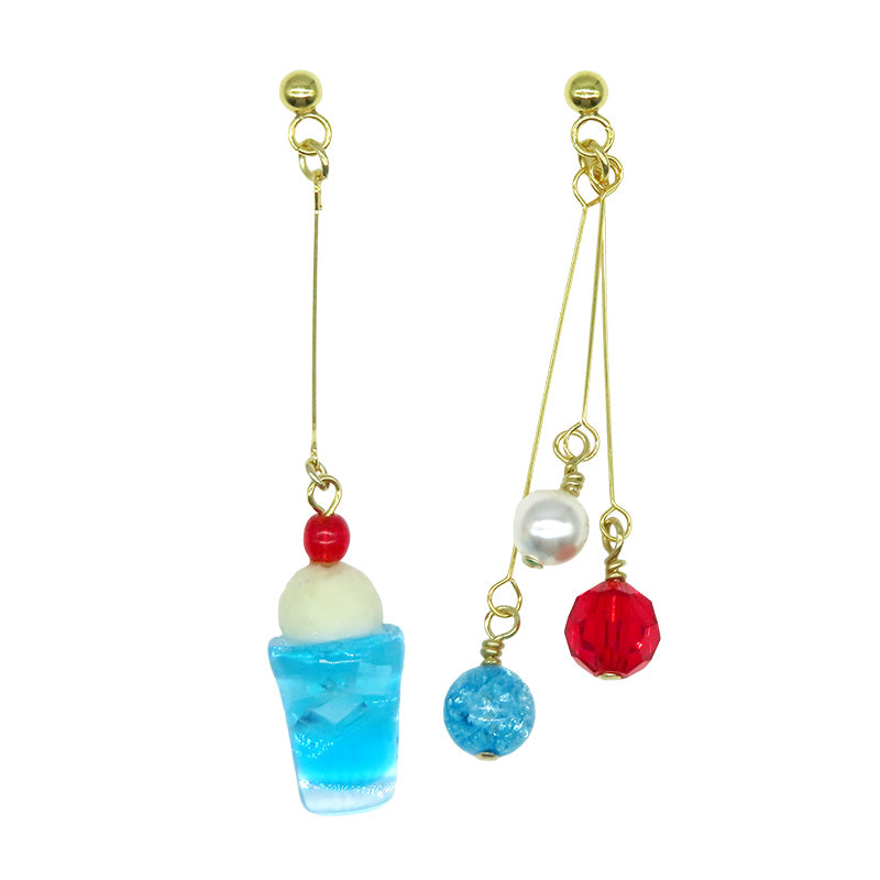 -cream soda- ICE blue　ピアス