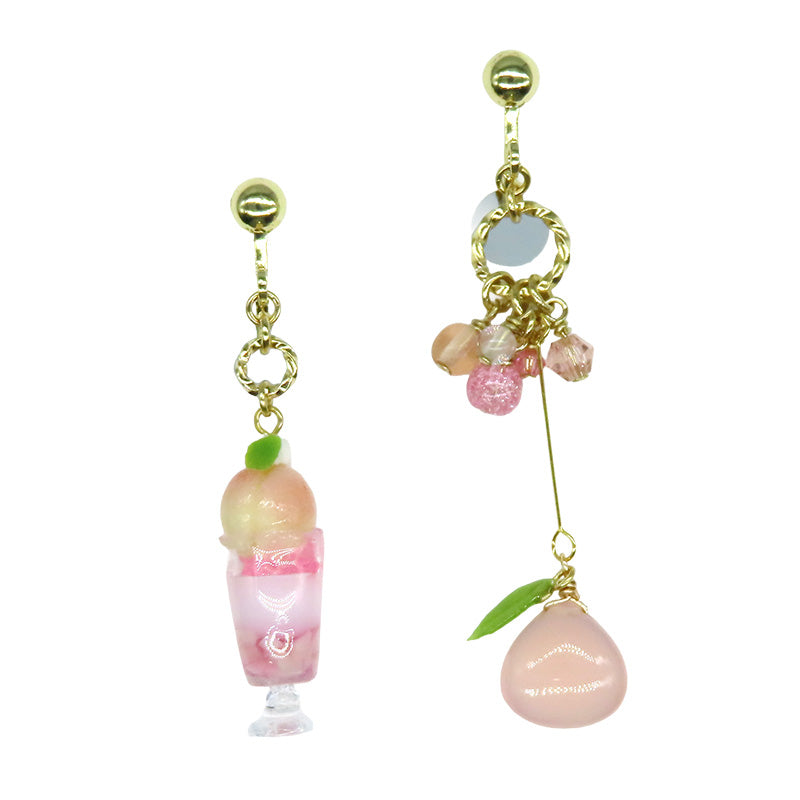 -Peach parfait-　イヤリング