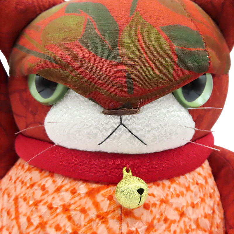 萩工房　わるねこ：大　草花柄　(座布団付き)