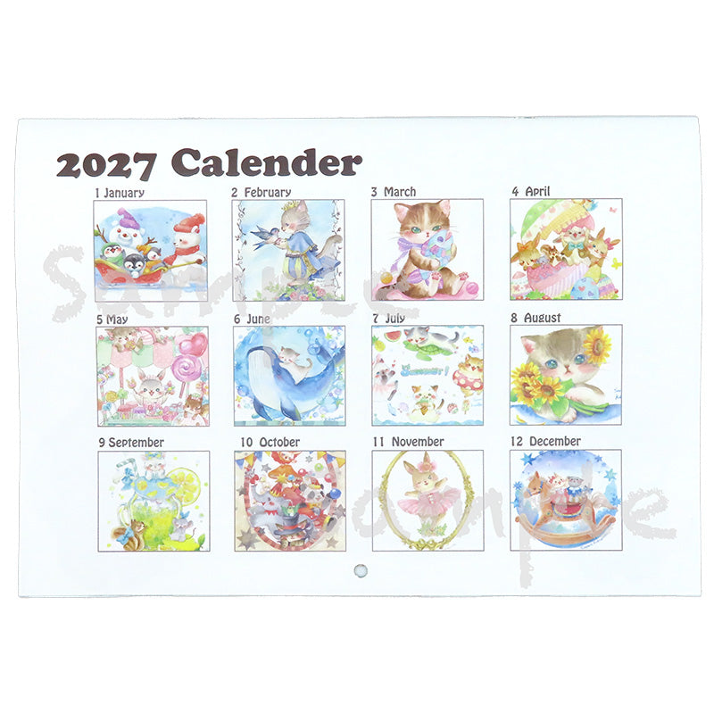 2027年 壁掛けカレンダー（小林さゆり）