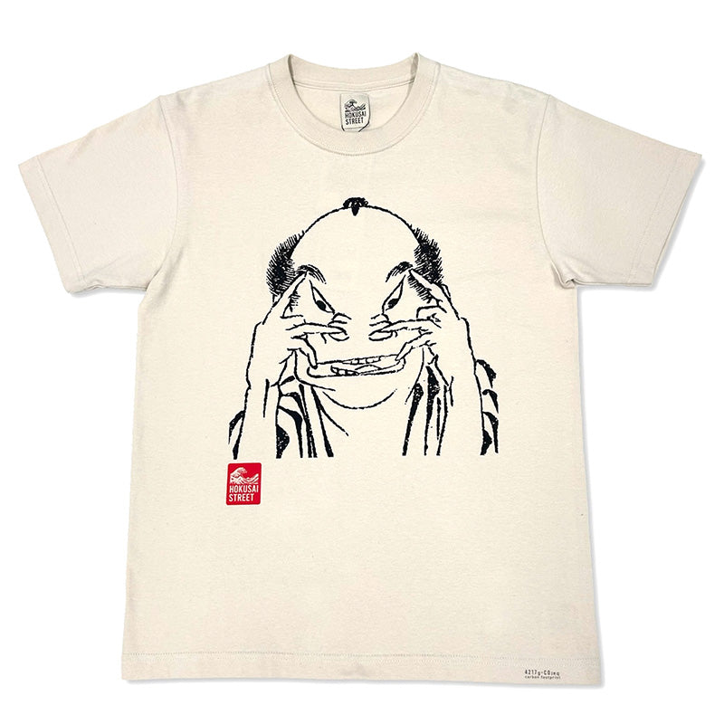 【15】北斎漫画Tシャツ　百面相 参 ツリメ:Mサイズ