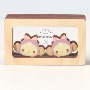 カクカクくるみちゃんピアス　紫